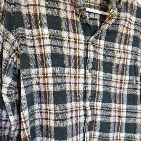 Eddie Bauer Men M Plaid Flannel Shirt Button Down Long Sleeve Cabincore Cottage - Picture 4 of 11